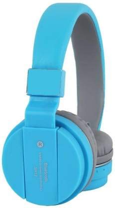 Zavli AirBeats Wireless Over-Ear Headphones with Mic | Hi-Fi Sound, FM Radio & SD Card Support (Blue)