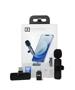 K8 Wireless Clip Microphone – Portable Mini Mic with Universal Type-C for All Devices
