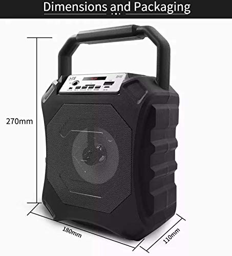 Zavli BeatBox Lite Mini Bluetooth Speaker | Portable Wireless Speaker with LED Light, Deep Bass & HD Sound (Black)