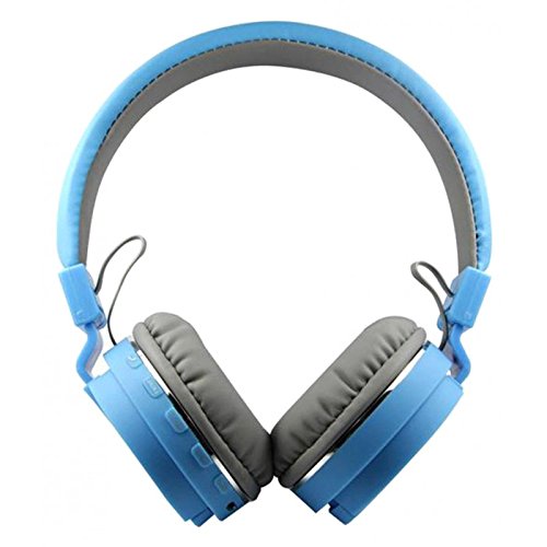 Zavli AirBeats Wireless Over-Ear Headphones with Mic | Hi-Fi Sound, FM Radio & SD Card Support (Blue)
