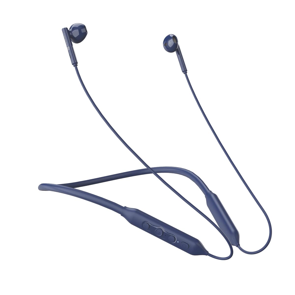 Harmonics Z5 Wireless Bluetooth Stereo Headset with 33Hrs Playtime, Double EQ Mode, 14.2 mm Dynamic Drivers, Click Action Buttons(Blue)