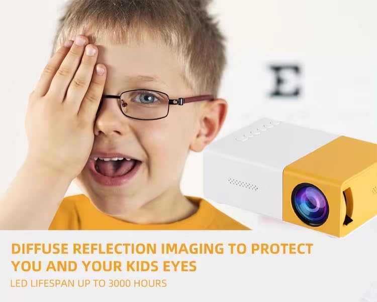 ZAVLI Pro Mini Portable LED Projector – AV, HDMI, USB, Micro SD, Audio Support | Home Cinema & Kids Film Projector | Compatible with Smartphone, Laptop, PS4