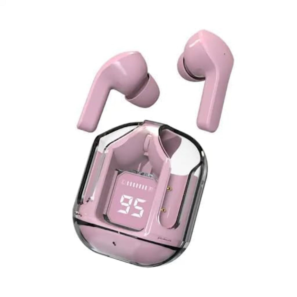 UltraPods Max True Wireless Earbuds with Bluetooth 5.1, Enhanced Sound Quality, Touch Control,Long Playtime Life, Noise Cancellation & Comfortable Fit (Pink-1)