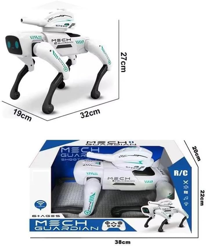 Zavli AI Smart Combat Robot Dog | 2-in-1 App & Remote Control with Water-Bomb Launcher, Voice & Coding | STEM Toy for Kids