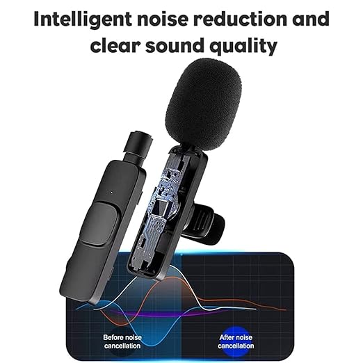K8 Wireless Clip Microphone – Portable Mini Mic with Universal Type-C for All Devices