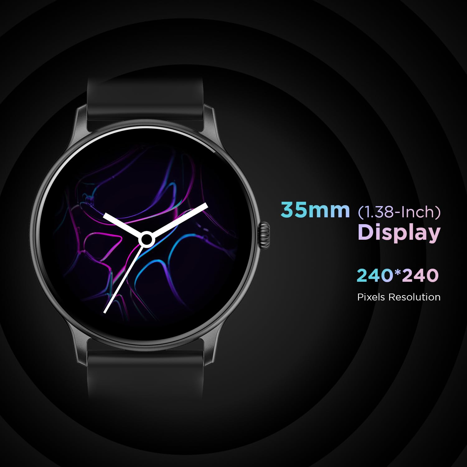 ZAVLI  Smart Watch 1.38” HD Display, Bluetooth Calling, AI Voice Assistant, 120 Sports Modes, IP67 Waterproof, SpO₂ Monitor, Smart Watch for Men & Women – Black