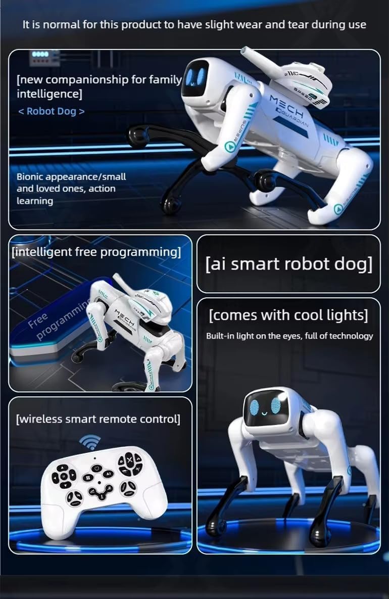 Zavli AI Smart Combat Robot Dog | 2-in-1 App & Remote Control with Water-Bomb Launcher, Voice & Coding | STEM Toy for Kids