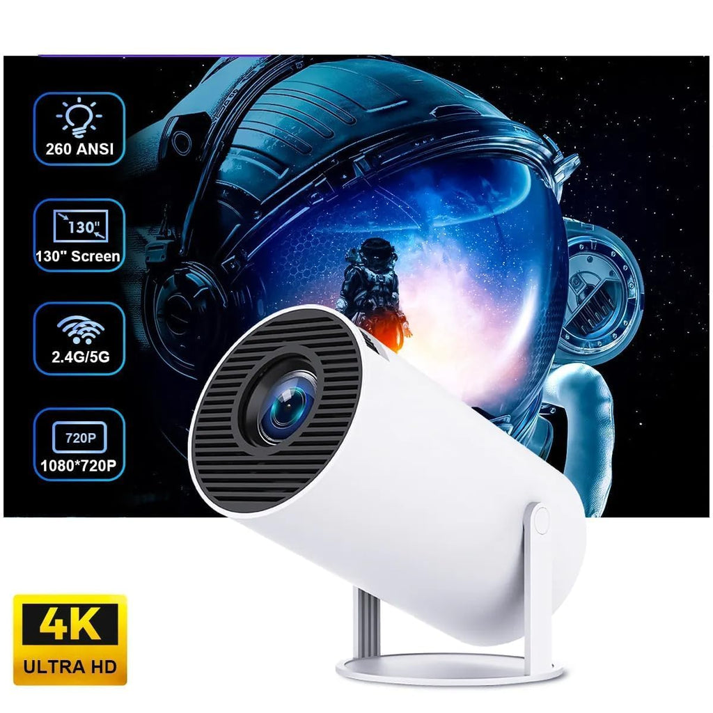 ZAVLI Portable Mini Projector, 4K Supported 1080P Full HD Video Projector, WiFi 5G & BT 5.0, 180° Rotatable Cinema Projector, Android 11, Compatible with TV Stick / Windows / iOS / Android
