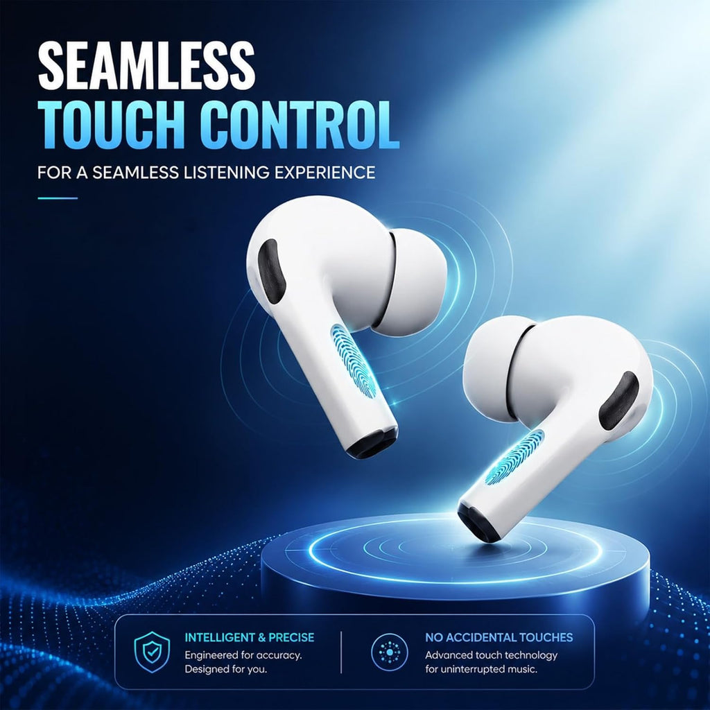 Kratos TW02 Ear Buds Wireless with 60H Playtime, Noise Isolation & Clear Calls, Bluetooth Earbuds with Voice Assistant, Ear Buds with Bluetooth V 5.3 & with Type C Fast Charging, IPX5 TWS Earphones