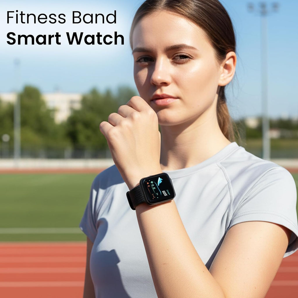 M I D116 Fitness Band Smart Watch for Men, Women, Boys, Girls, Single Touch Interface, Water Resistant, Workout Modes, Quick Charge Sports.