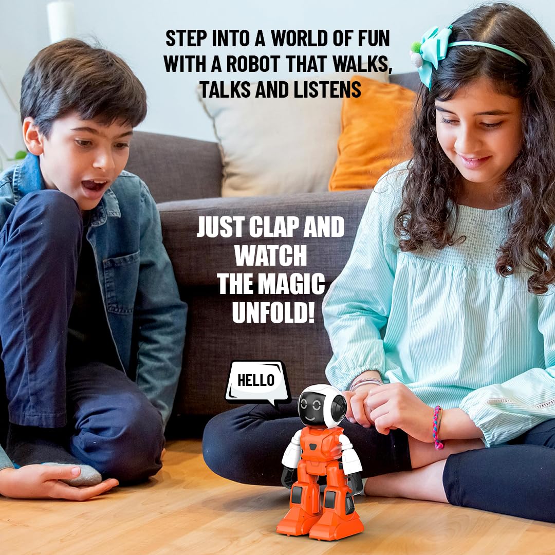 Zavli Moonwalker Smart AI Robot with ChatGPT & AR Games | App & Remote Controlled Interactive Buddy (Red)