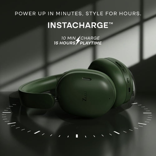 Zavli Infinity XR Wireless Headphones | 120H Playtime, ANC & Spatial Audio | Bluetooth V6.0 (Forest Green)