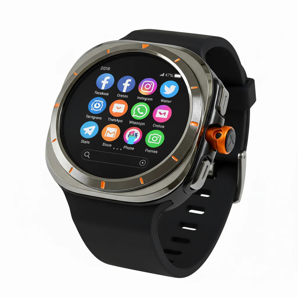 ZAVLI CYBER AI-Core Smartwatch (Z 2.O) | 1.96" HD Display | AI Voice Assistant | Bluetooth Calling | Health & Fitness Tracking