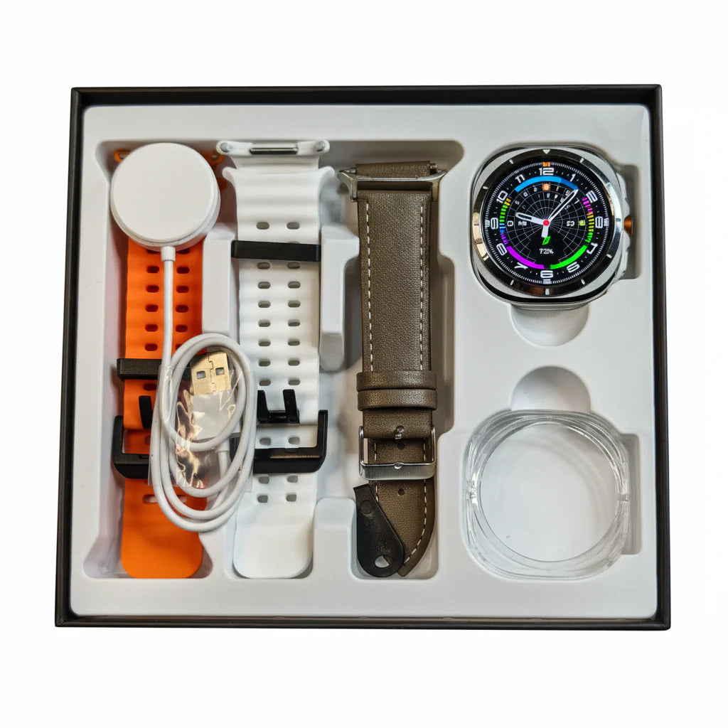 CiberModa AI-Core Smartwatch (HW-512) | 1.96" HD Display | AI Voice Assistant | Bluetooth Calling | Health & Fitness Tracking