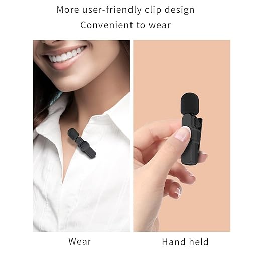 K8 Wireless Clip Microphone – Portable Mini Mic with Universal Type-C for All Devices
